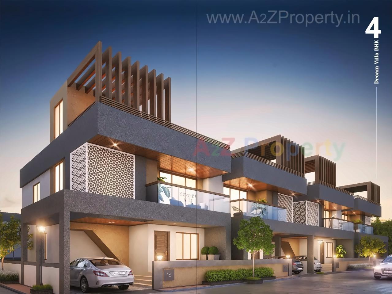 3D Elevation of real estate project Seven 9 Villa located at Vadodara, Vadodara, Gujarat