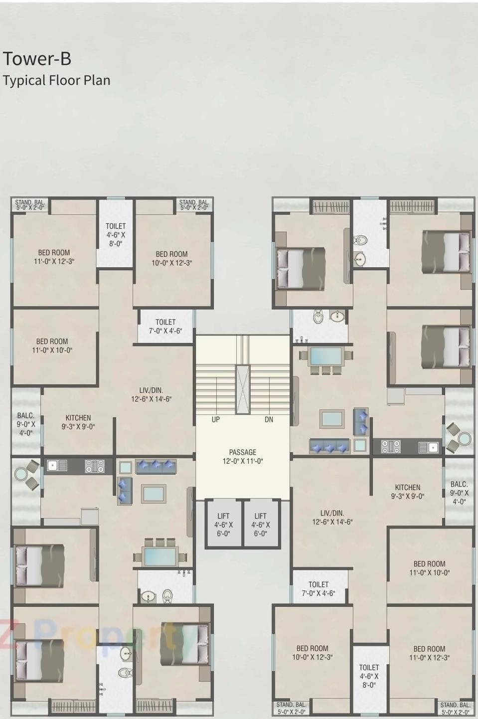 Layout of real estate project Seven Sky located at Harni, Vadodara, Gujarat