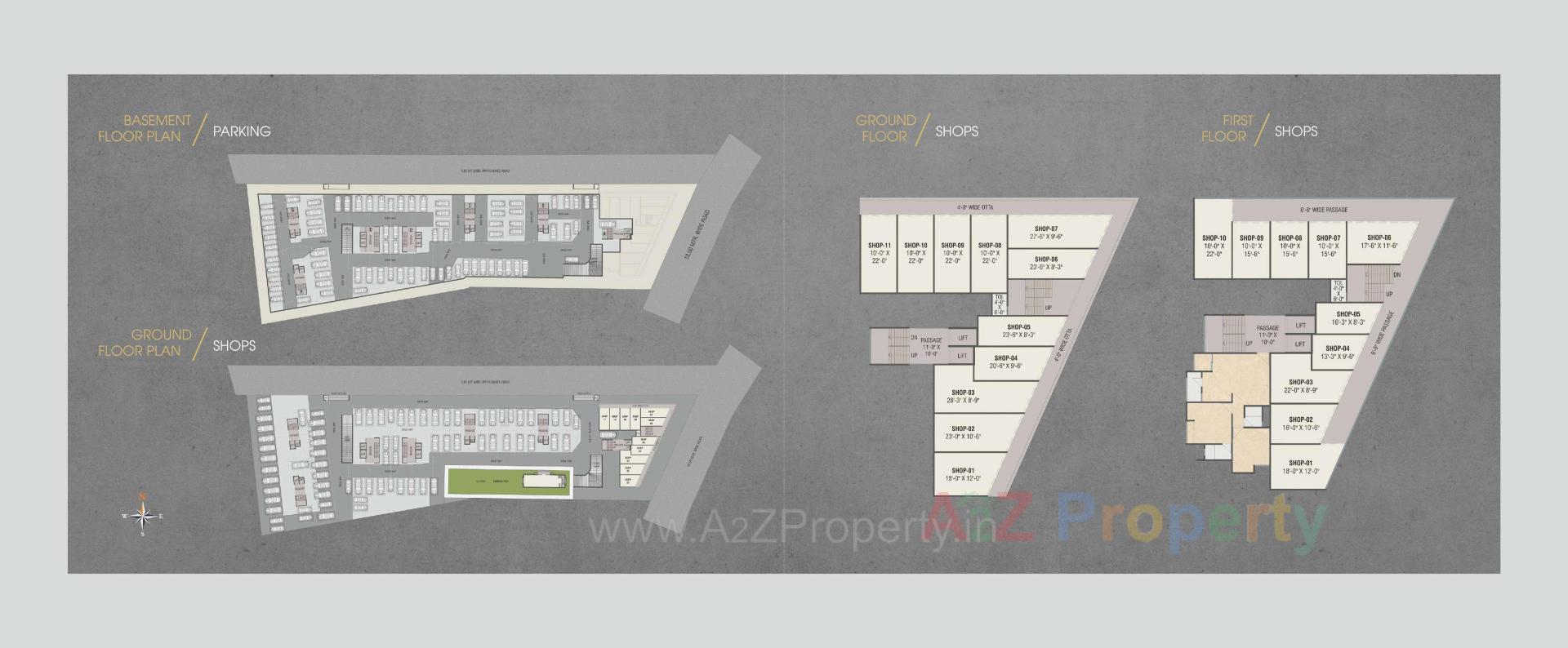 Layout of real estate project Seven Sky located at Tarsali, Vadodara, Gujarat
