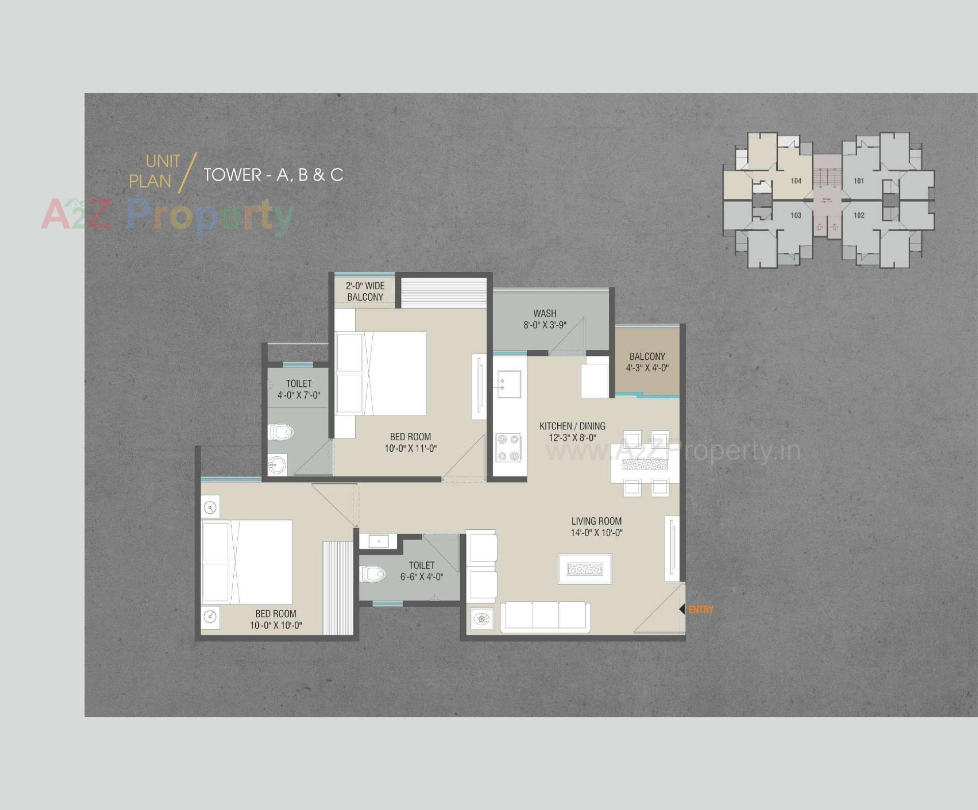 Layout of real estate project Seven Sky located at Tarsali, Vadodara, Gujarat