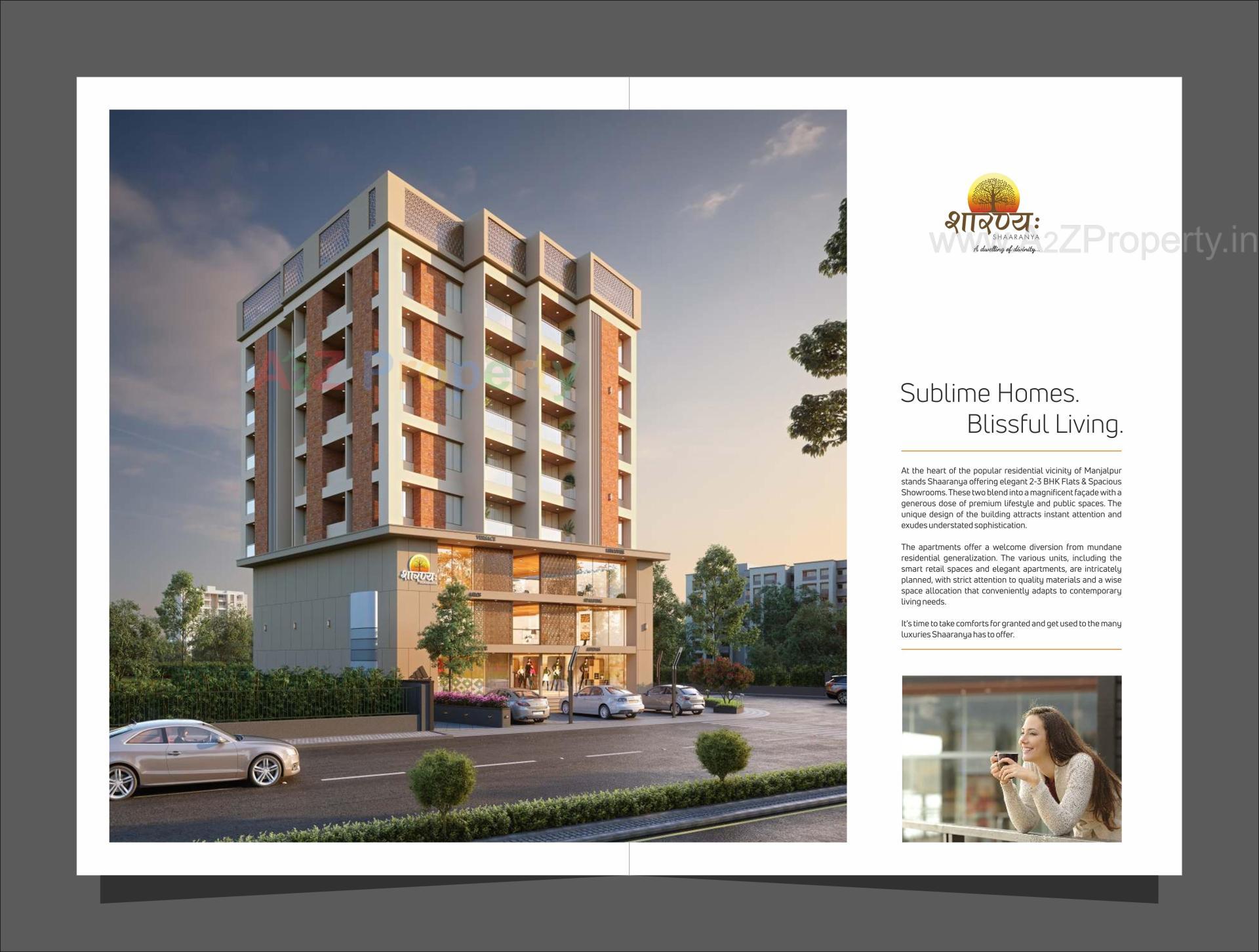 3D Elevation of real estate project Shaaranya located at Manjalpur, Vadodara, Gujarat
