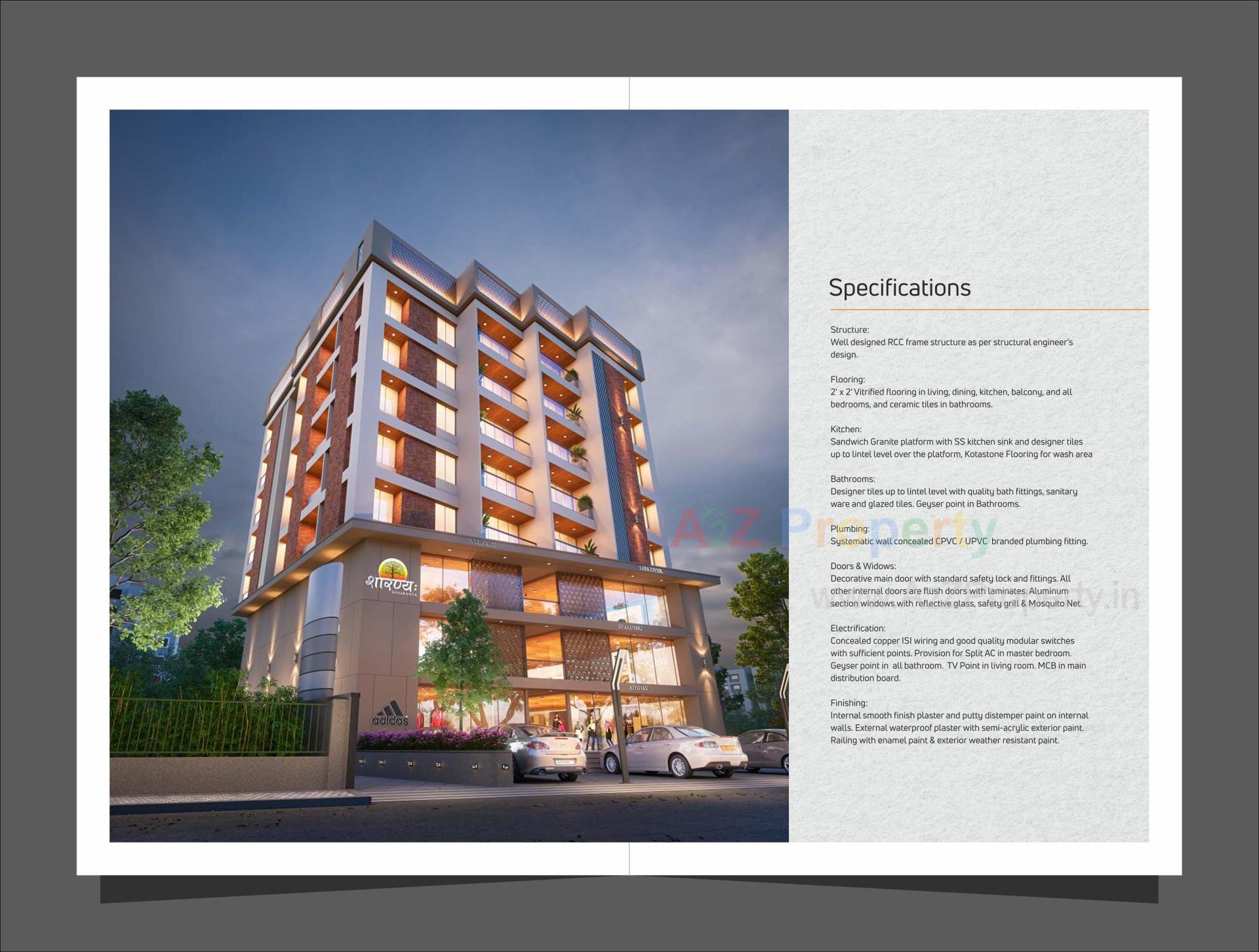 3D Elevation of real estate project Shaaranya located at Manjalpur, Vadodara, Gujarat