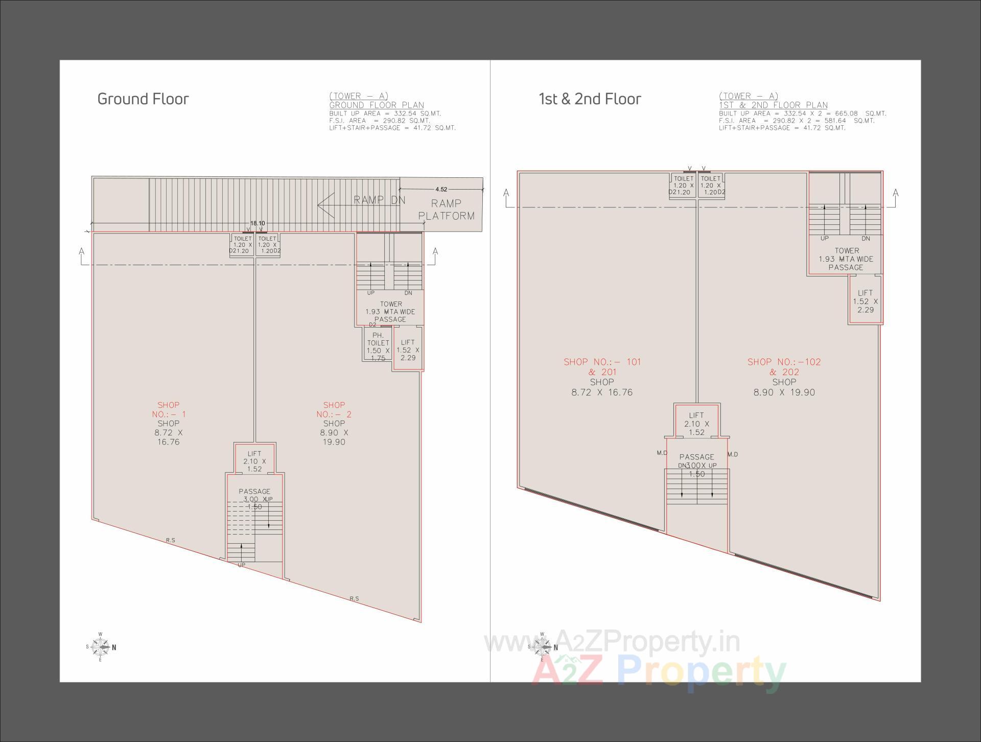 Layout of real estate project Shaaranya located at Manjalpur, Vadodara, Gujarat