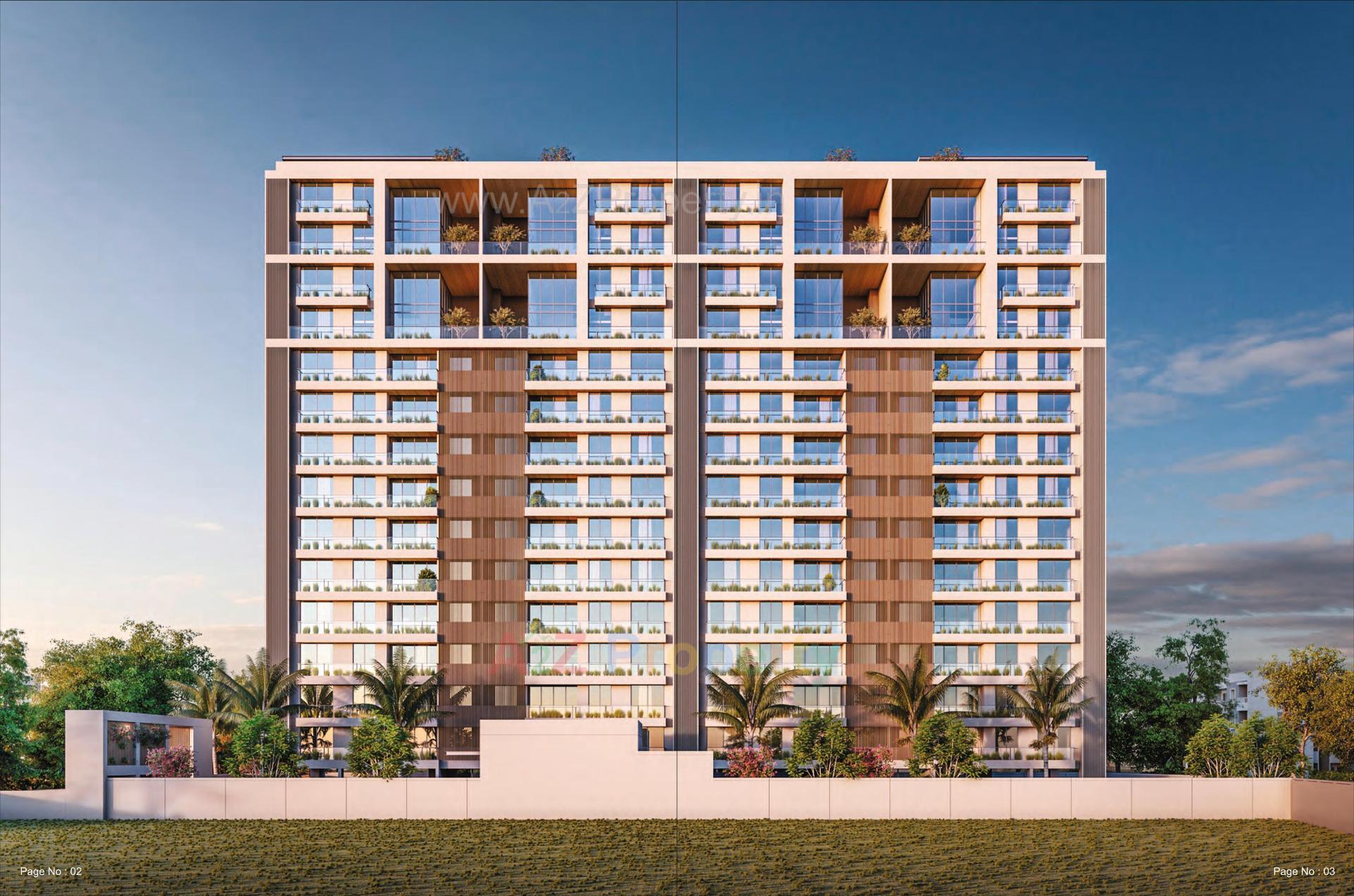 3D Elevation of real estate project Shaligram West located at Bhayli, Vadodara, Gujarat