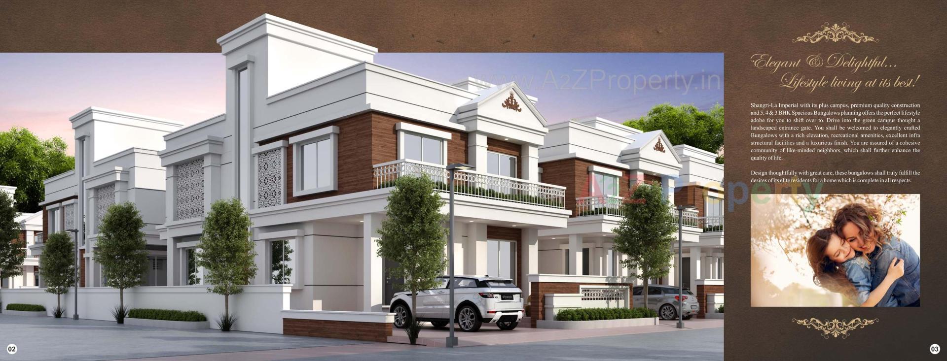 3D Elevation of real estate project Shangri La Imperial located at Vaghodia, Vadodara, Gujarat