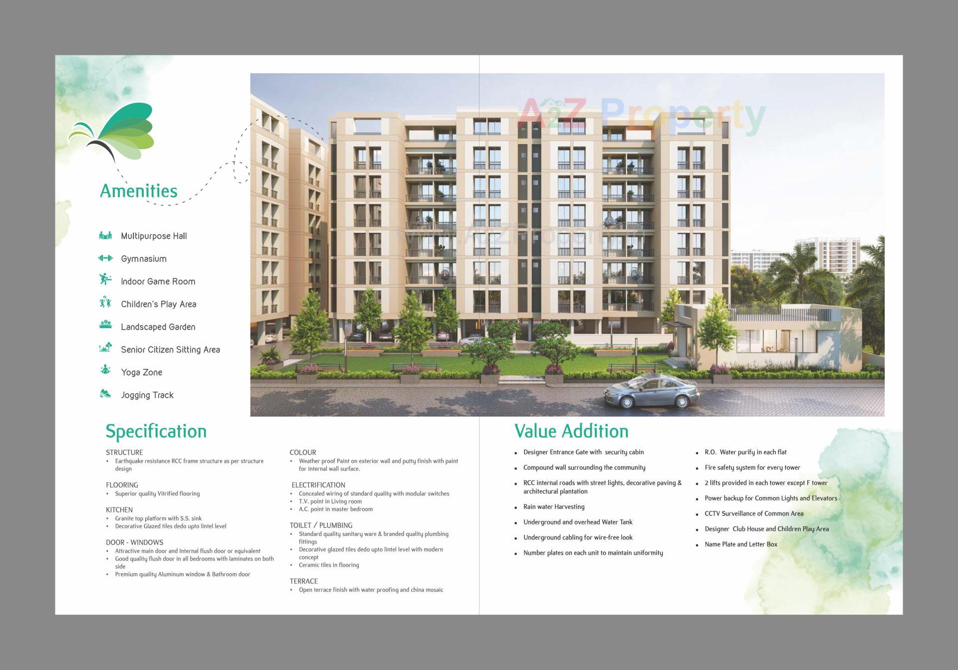 3D Elevation of real estate project Shantam Highland located at Tarsali, Vadodara, Gujarat
