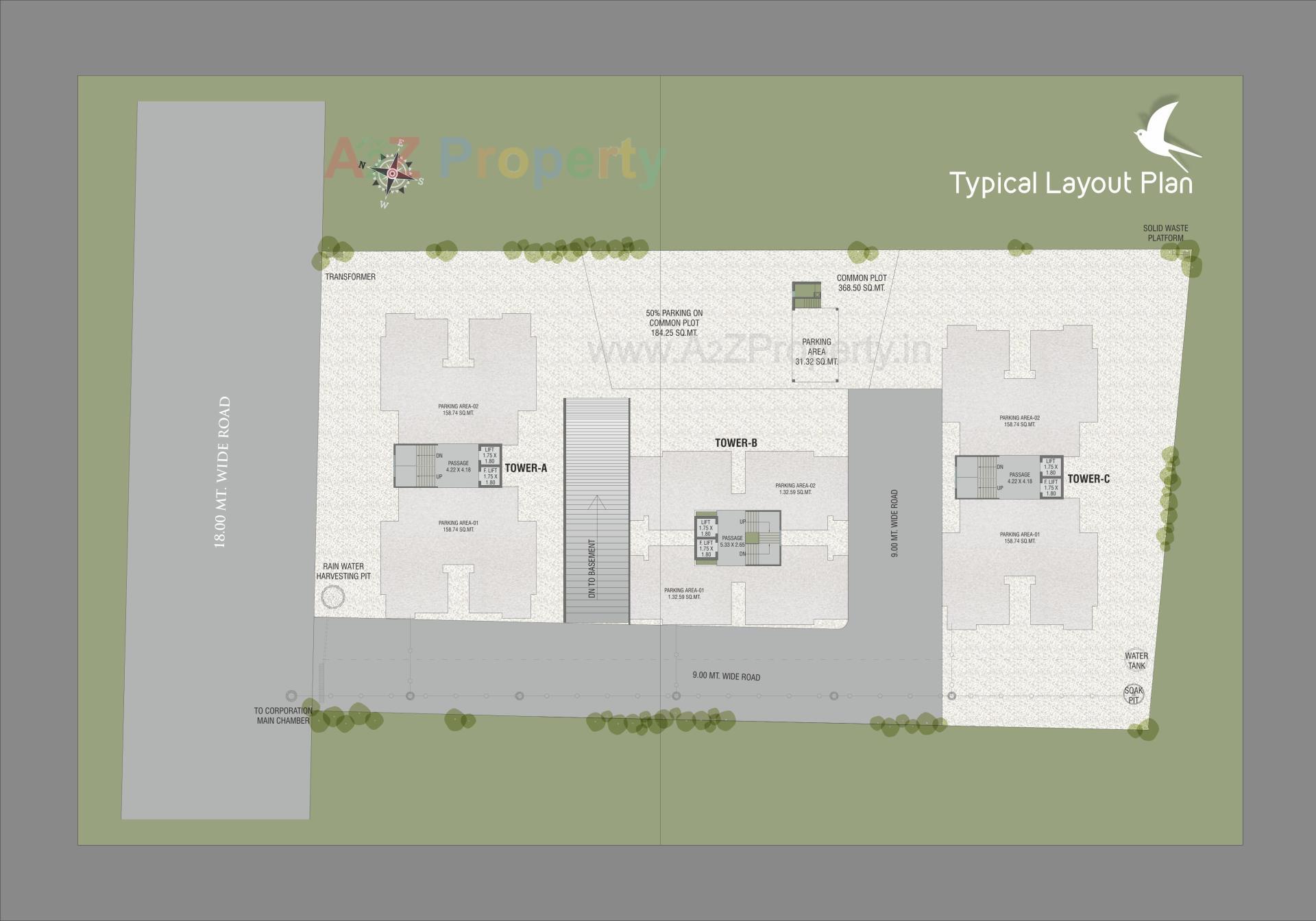 Layout of real estate project Shantam Nirvanta located at Vadodara, Vadodara, Gujarat
