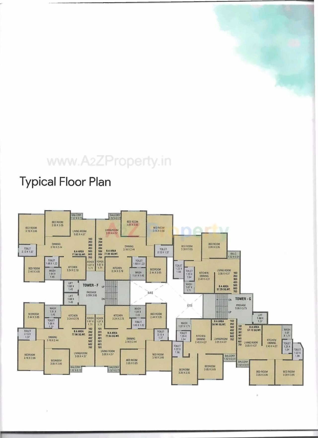 Layout of real estate project Shantam Skyline located at Tarsali, Vadodara, Gujarat
