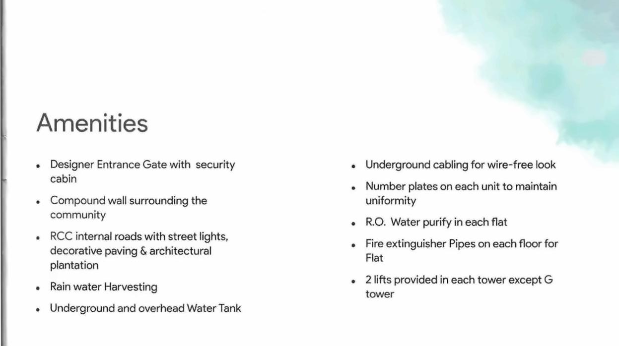 Amenities of Shantam Skyline