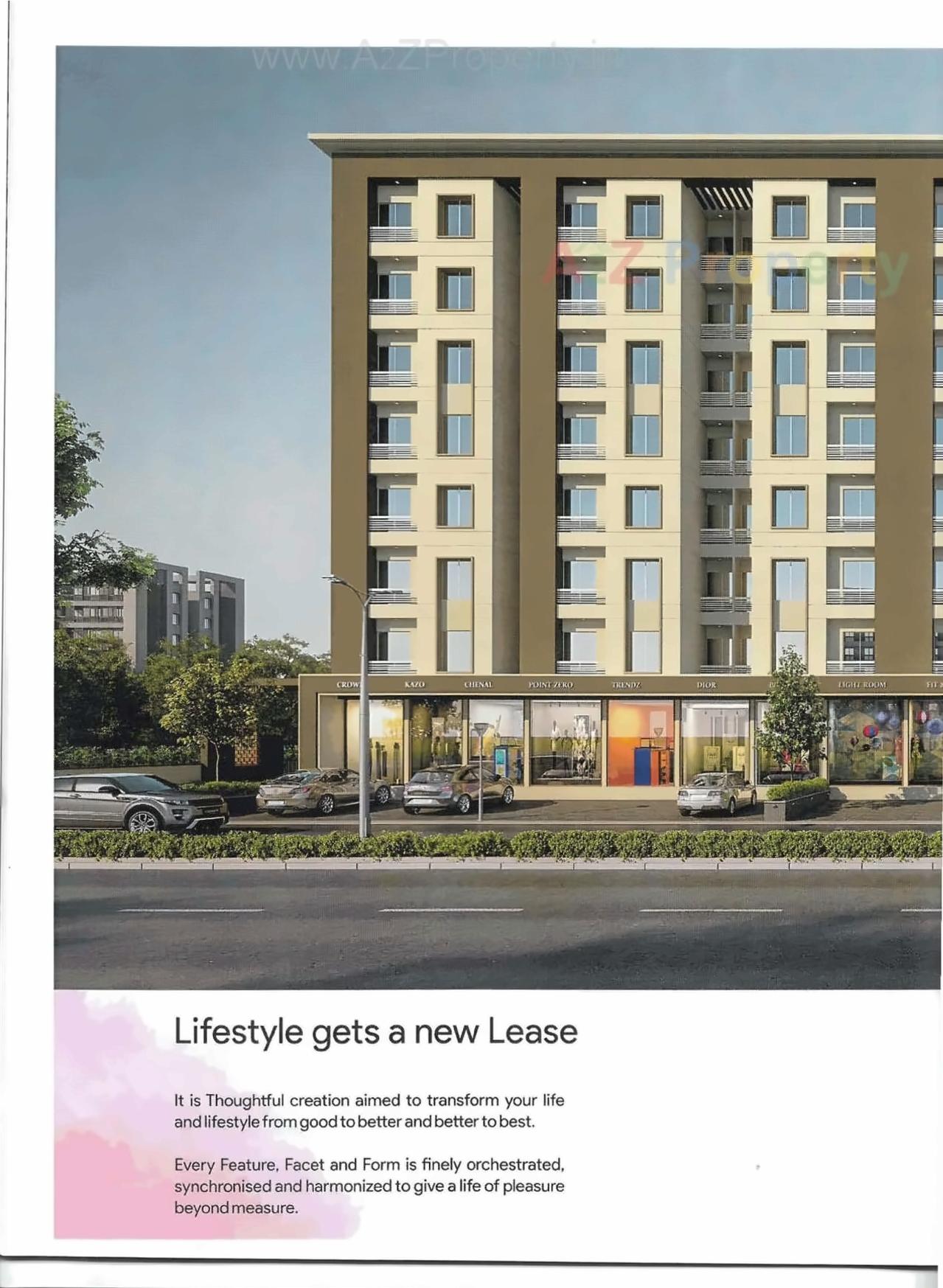 3D Elevation of real estate project Shantam Skyline located at Tarsali, Vadodara, Gujarat