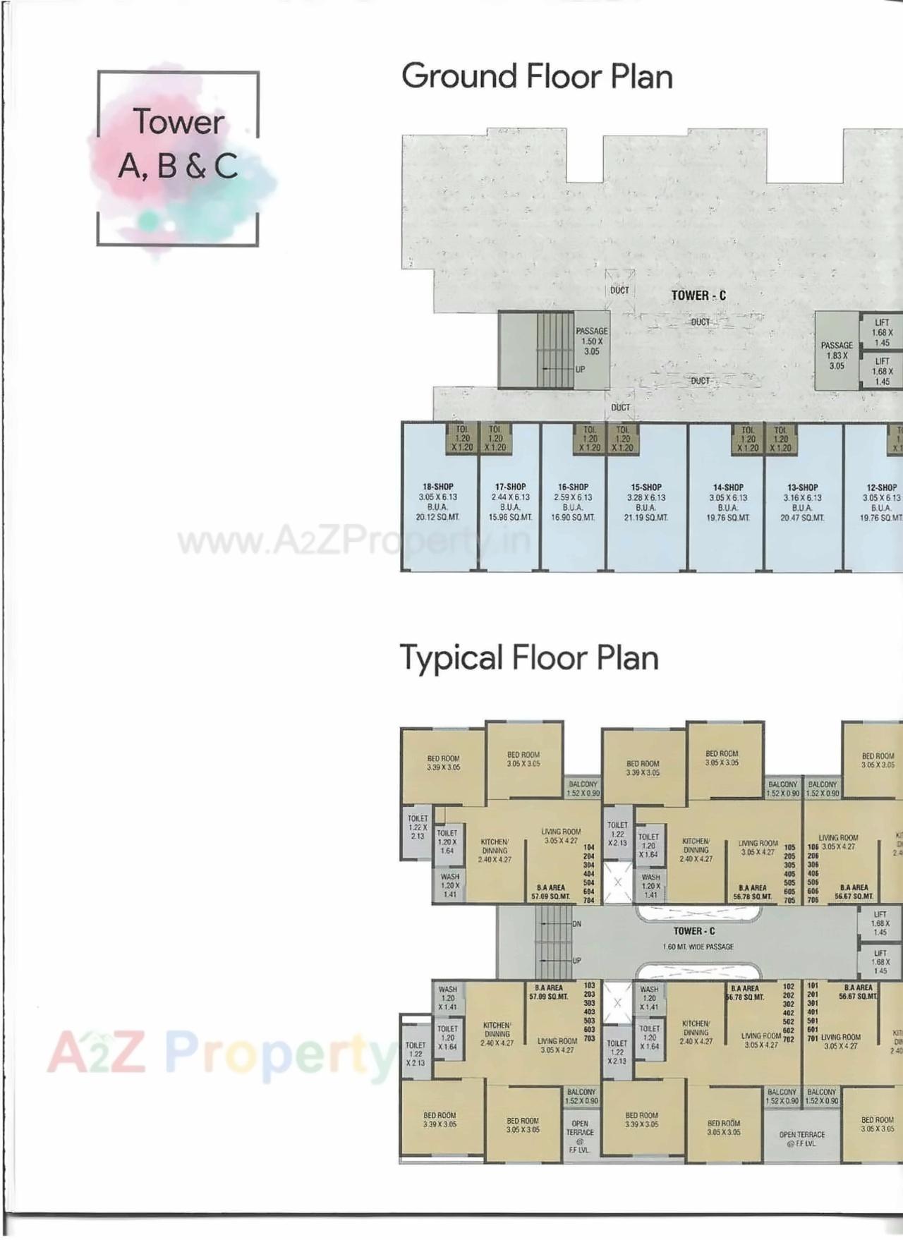 Layout of real estate project Shantam Skyline located at Tarsali, Vadodara, Gujarat