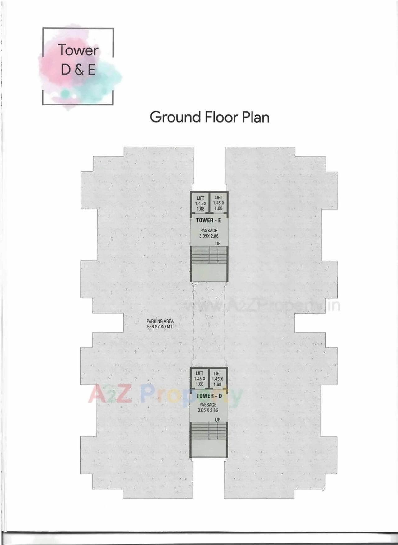 Layout of real estate project Shantam Skyline located at Tarsali, Vadodara, Gujarat