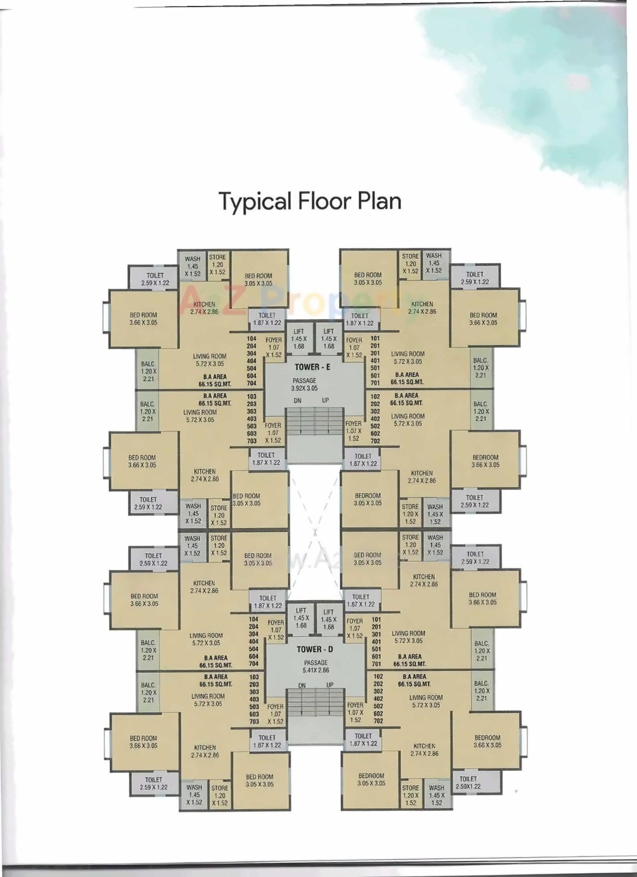 Layout of real estate project Shantam Skyline located at Tarsali, Vadodara, Gujarat