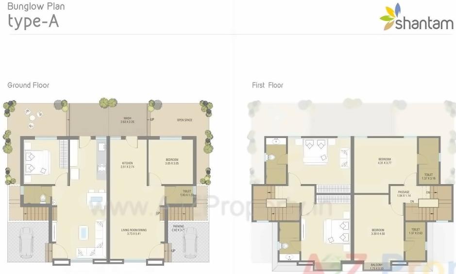 Layout of real estate project Shantam located at Tarsali, Vadodara, Gujarat