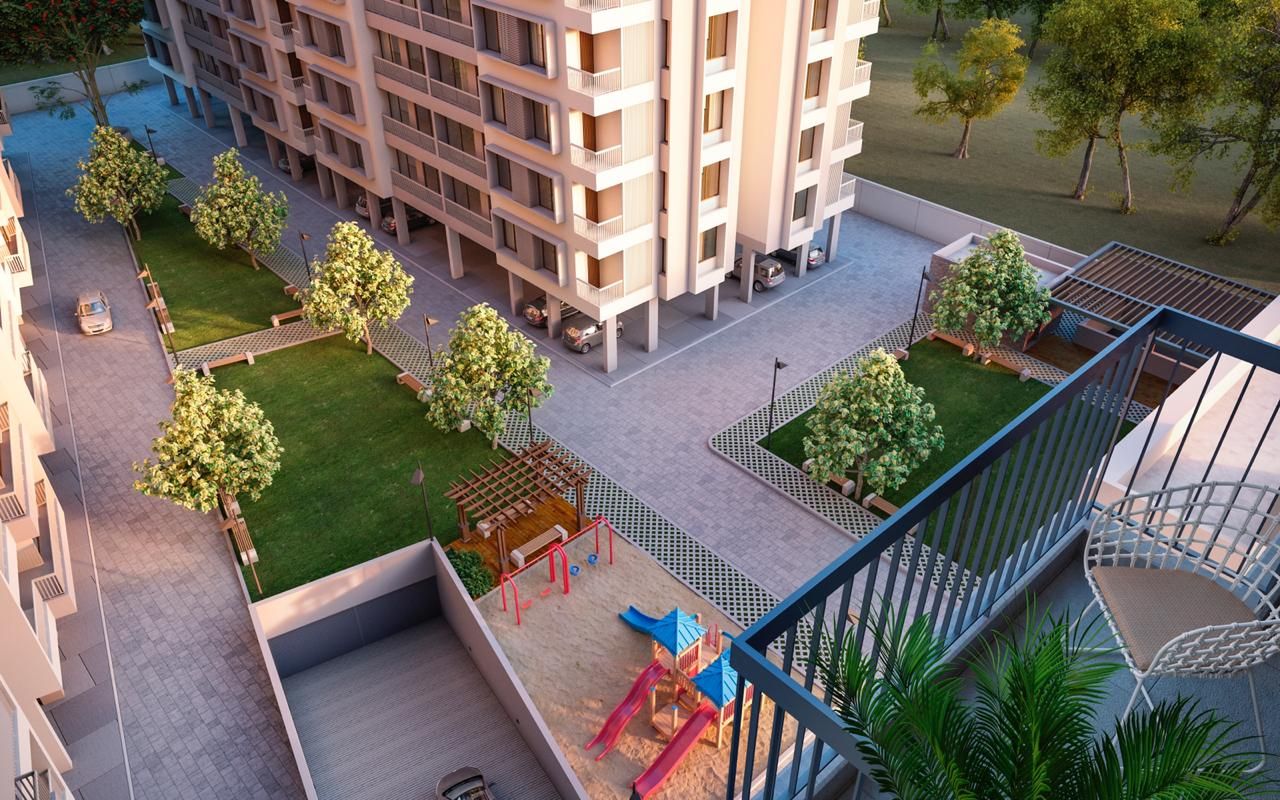 Garden View of real estate project Shantanu Green   Plot No located at Vadodara, Vadodara, Gujarat