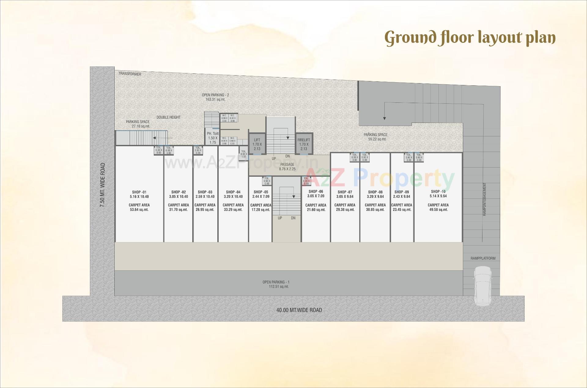 Layout of real estate project Shanti Kunj located at Nagarwada, Vadodara, Gujarat