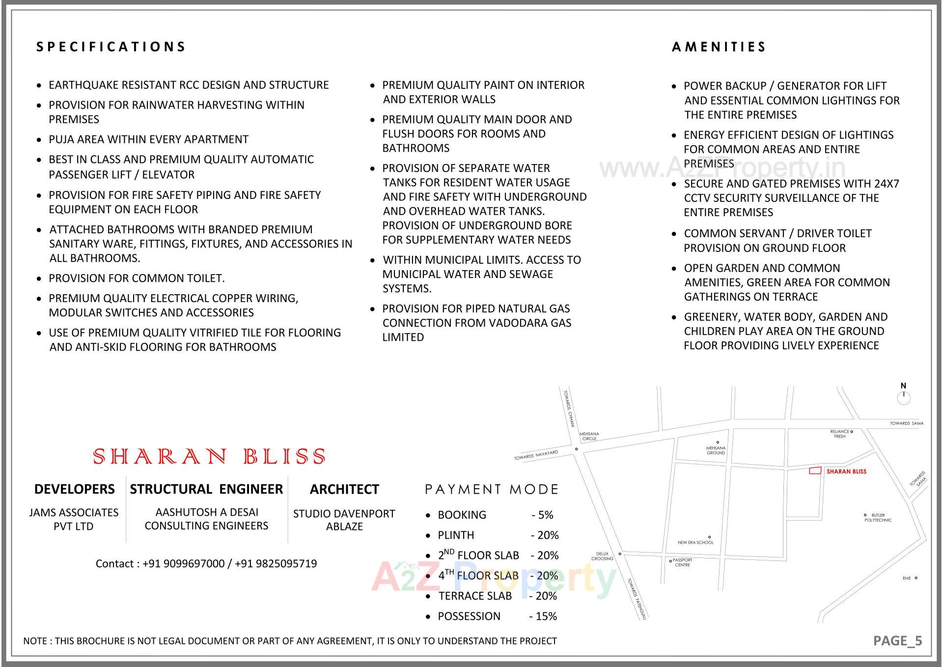  of real estate project Sharan Bliss located at Nizampura, Vadodara, Gujarat
