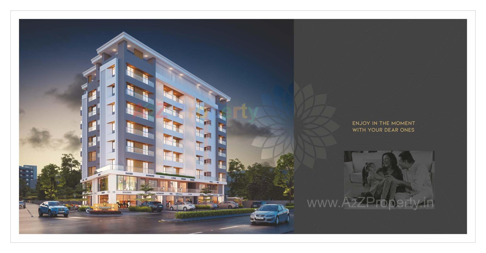 3D Elevation of real estate project Sharnam Arcade located at Nagar, Vadodara, Gujarat