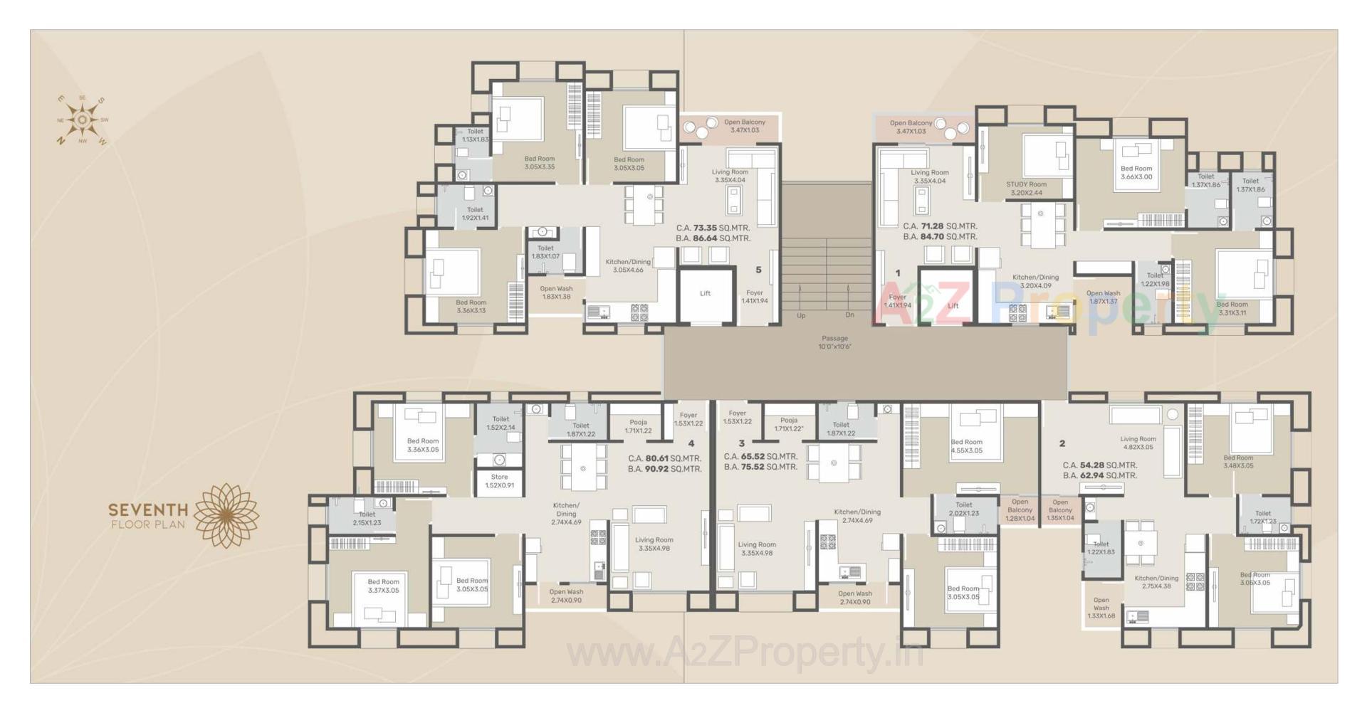 Layout of real estate project Sharnam Arcade located at Nagar, Vadodara, Gujarat