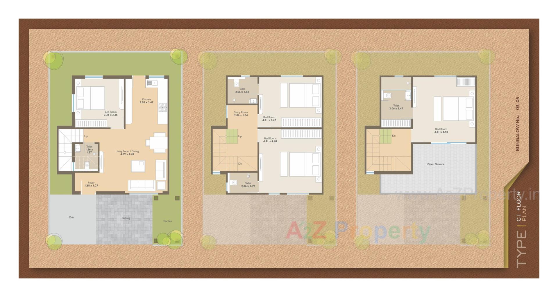 Layout of real estate project Sharnam Bungalows located at Chhani, Vadodara, Gujarat