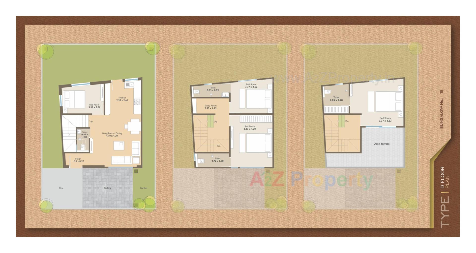 Layout of real estate project Sharnam Bungalows located at Chhani, Vadodara, Gujarat