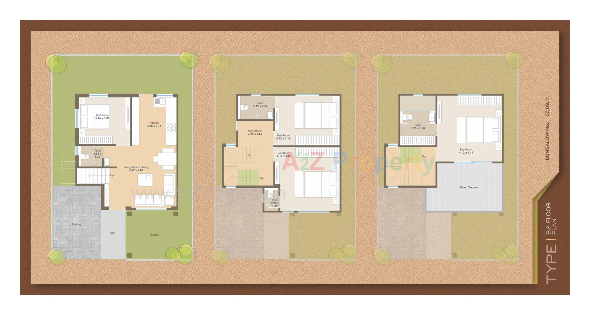 Layout of real estate project Sharnam Bungalows located at Chhani, Vadodara, Gujarat