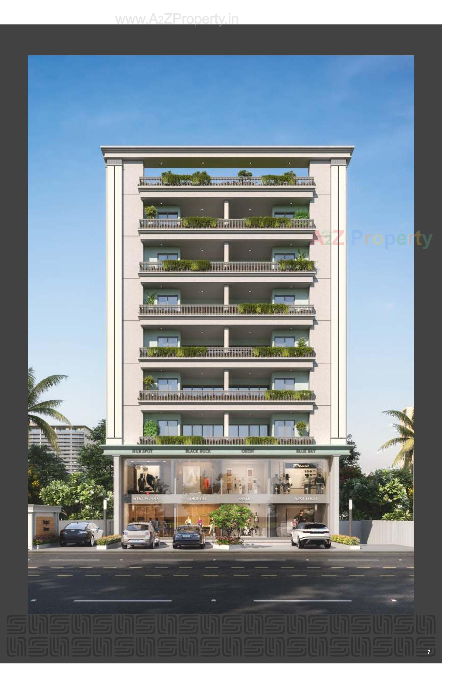 3D Elevation of real estate project Sharnam Evok located at Manjalpur, Vadodara, Gujarat