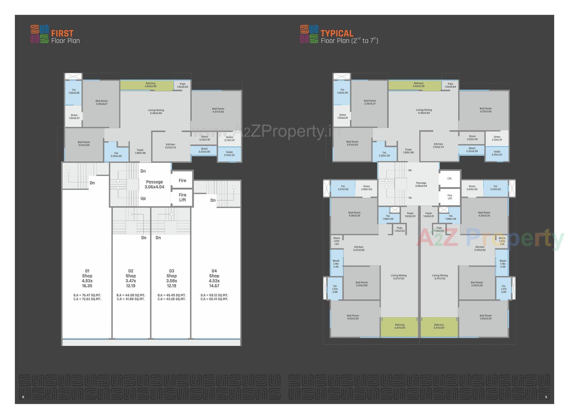 Layout of real estate project Sharnam Evok located at Manjalpur, Vadodara, Gujarat