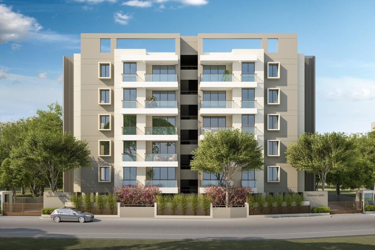 Elevation Front View of real estate project Sharnam Green located at Harni, Vadodara, Gujarat