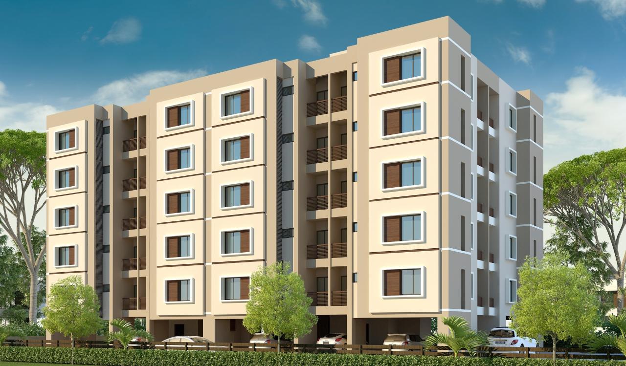 Final 2bhk View Sharnam of real estate project Sharnam Happy Homes located at Sayajipura, Vadodara, Gujarat