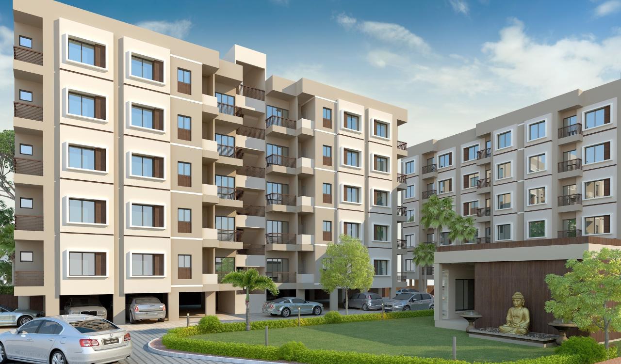 Final 3 Bhk Tower View Sharnam of real estate project Sharnam Happy Homes located at Sayajipura, Vadodara, Gujarat