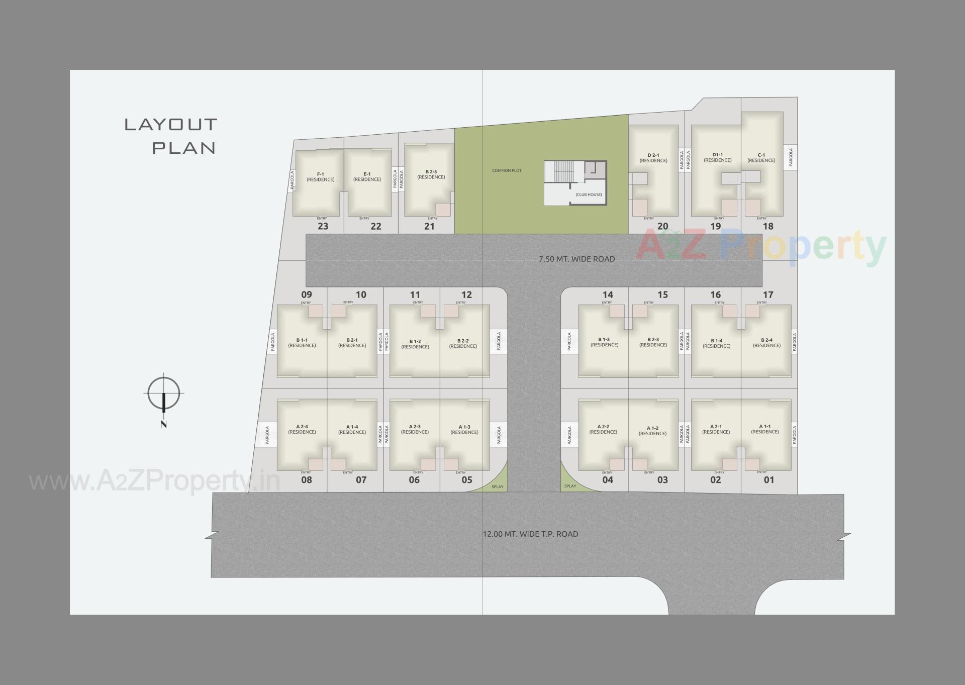 Layout of real estate project Sharnam Serenity located at Harni, Vadodara, Gujarat