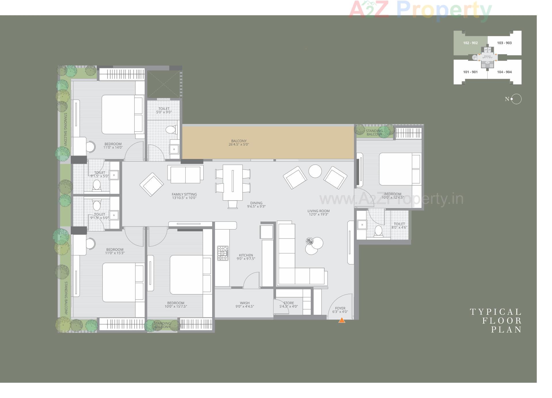 Layout of real estate project Sherwoods Amaltas located at Sama, Vadodara, Gujarat