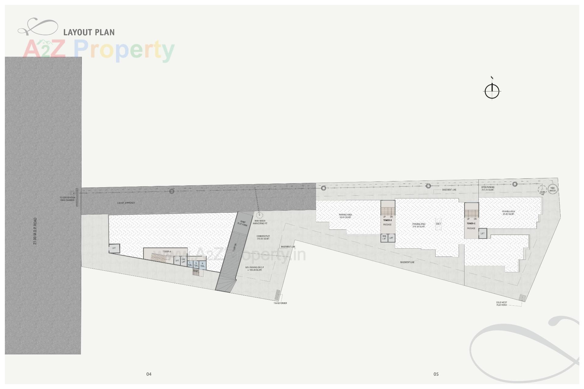 Layout of real estate project Shikhar Platinum located at Gorwa, Vadodara, Gujarat
