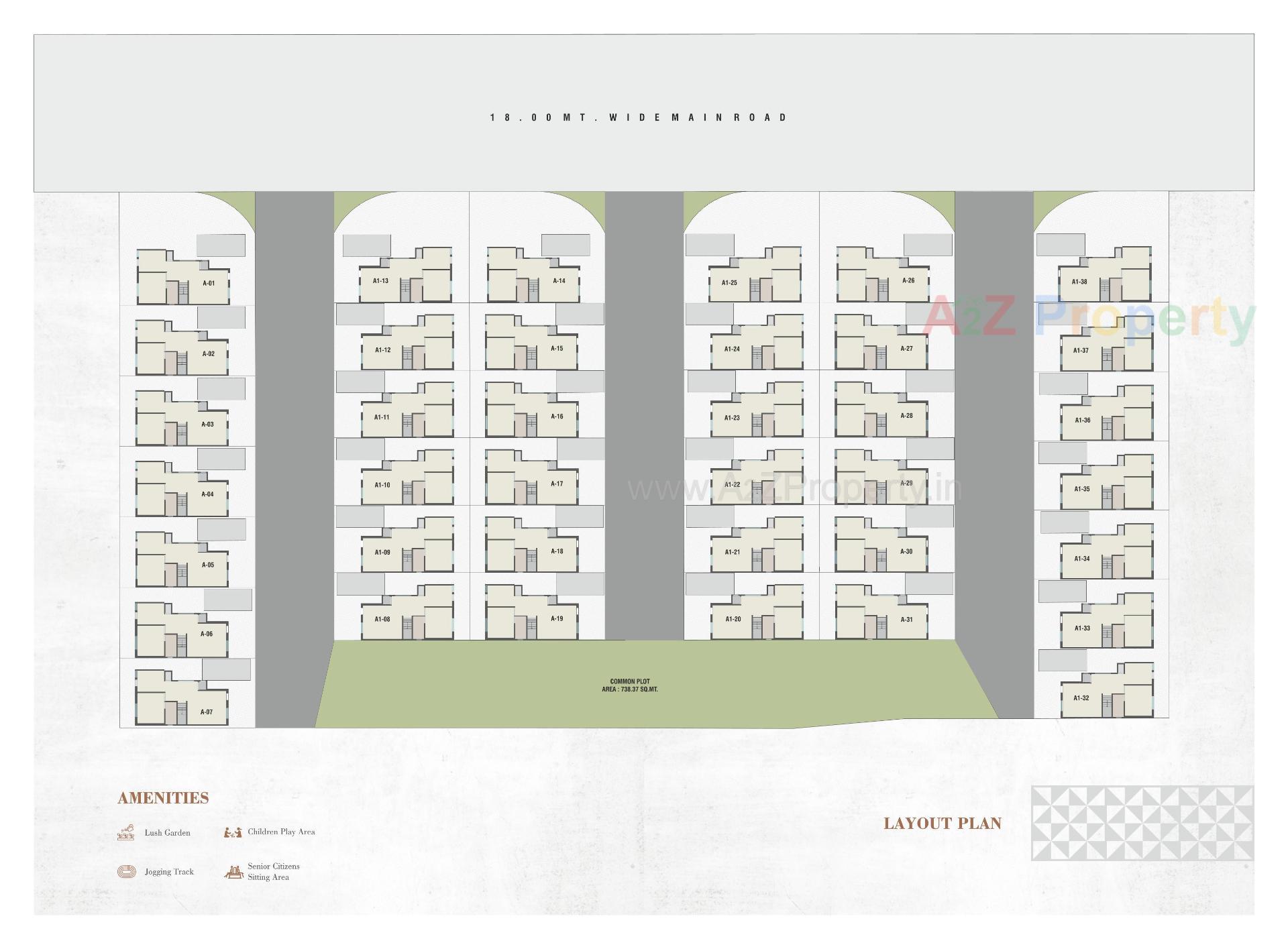 Layout of real estate project Shilp Serene located at Chhani, Vadodara, Gujarat