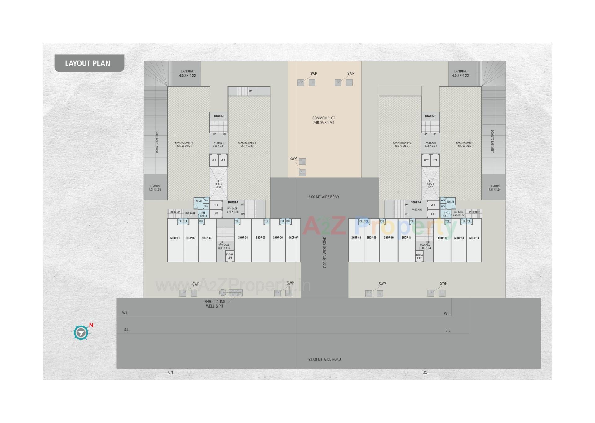 Layout of real estate project Shiv Arcade located at Kapurai, Vadodara, Gujarat