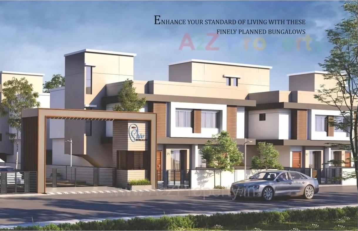 3D Elevation of real estate project Shiv Bungalow located at Bill, Vadodara, Gujarat