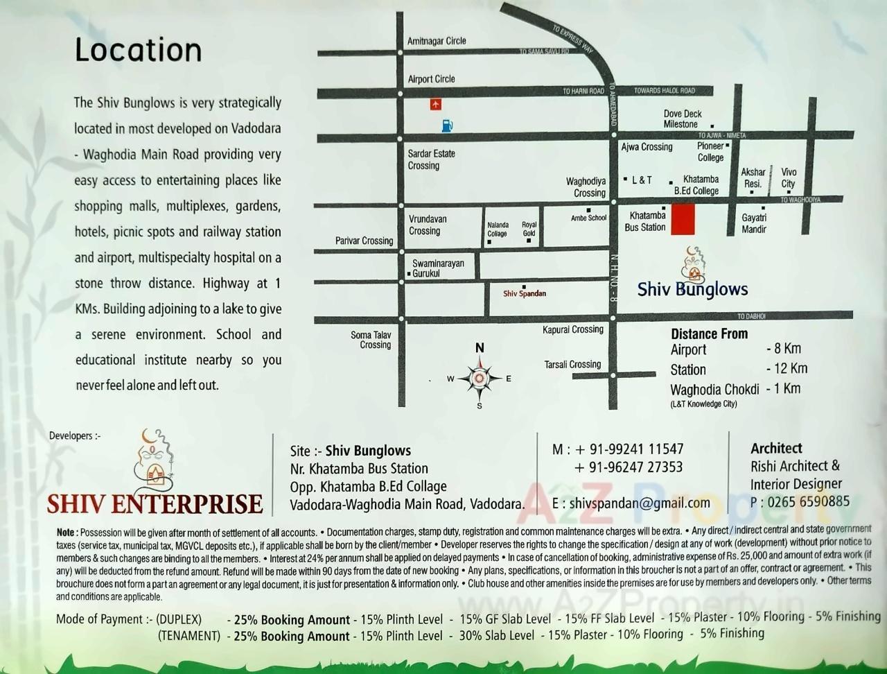  of real estate project Shiv Bunglows located at Khatamba, Vadodara, Gujarat