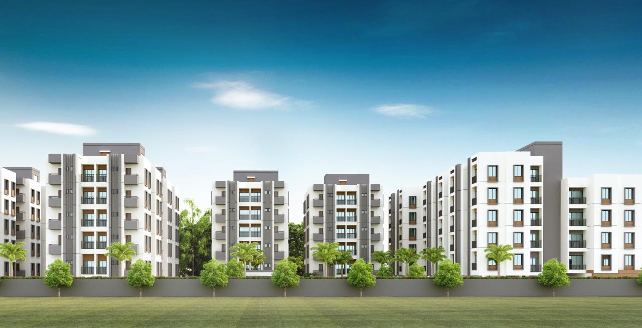 Front View of real estate project Shiv Residency located at Ankhi, Vadodara, Gujarat
