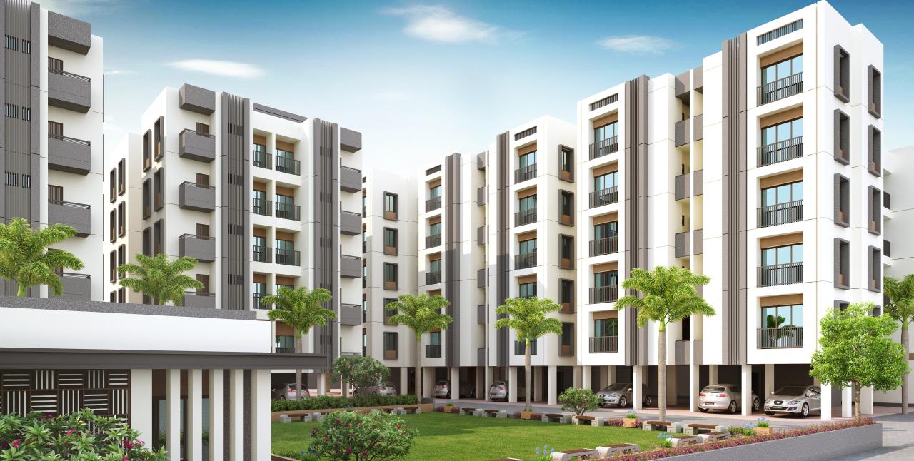 Garden View of real estate project Shiv Residency located at Ankhi, Vadodara, Gujarat