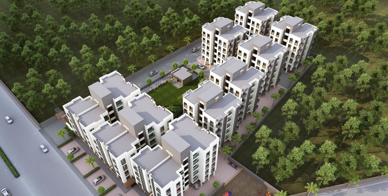 Top View of real estate project Shiv Residency located at Ankhi, Vadodara, Gujarat