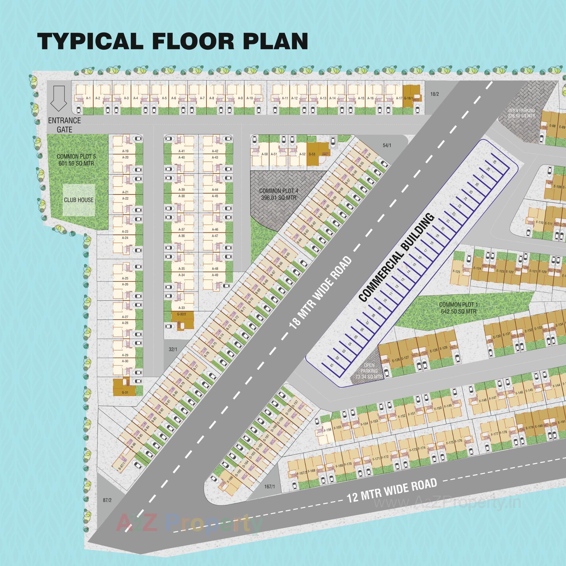 Layout of real estate project Shiv Residency located at Vadadla, Vadodara, Gujarat