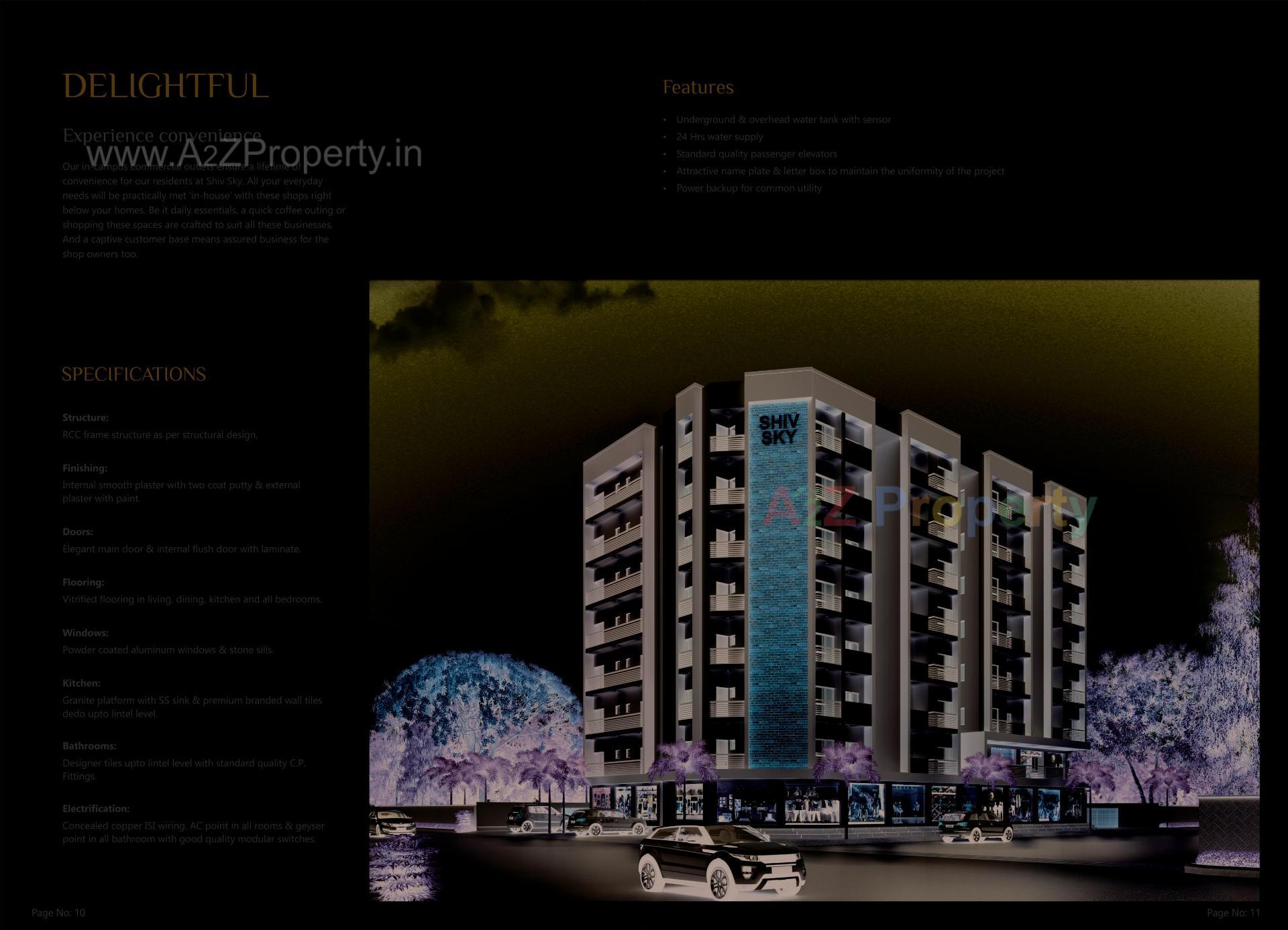 3D Elevation of real estate project Shiv Sky located at Gorva, Vadodara, Gujarat