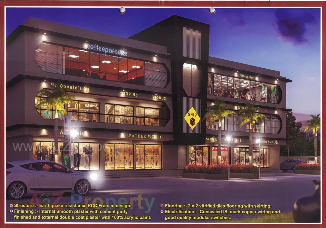 3D Elevation of real estate project Shiv Square located at Vaghodiya, Vadodara, Gujarat