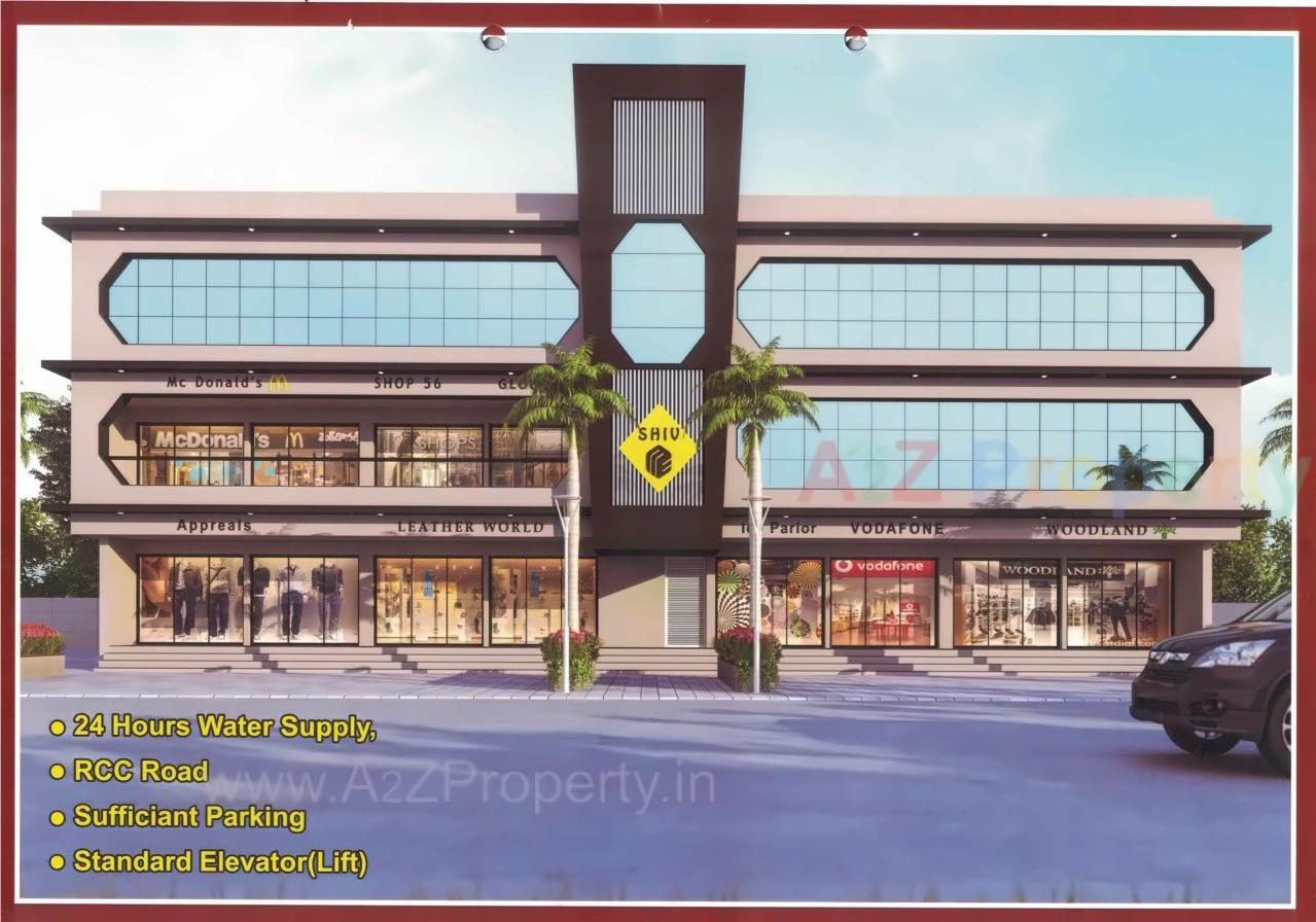 3D Elevation of real estate project Shiv Square located at Vaghodiya, Vadodara, Gujarat