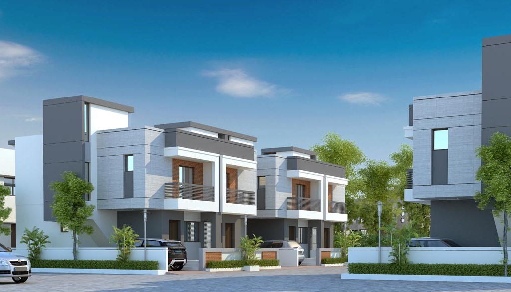 Front View of real estate project Shivaay Bunglows located at Karodia, Vadodara, Gujarat