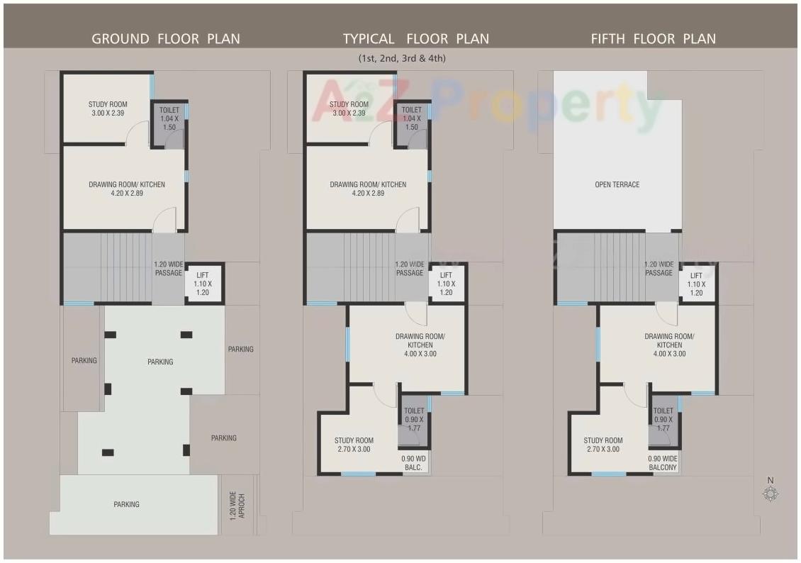 Layout of real estate project Shivaay Flats located at Babajipura, Vadodara, Gujarat