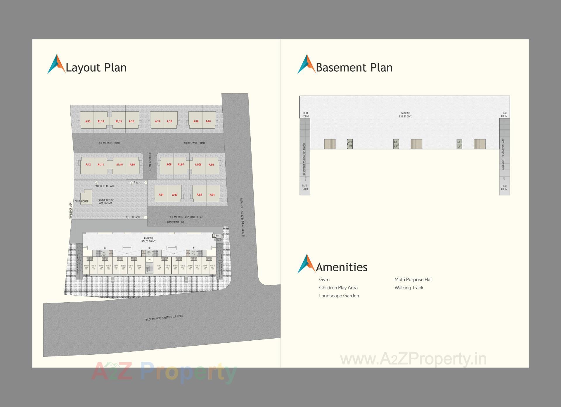 Layout of real estate project Shivaay Landmark located at Karodiya, Vadodara, Gujarat