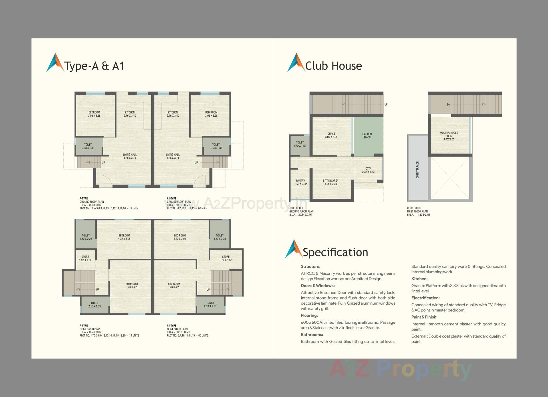 Layout of real estate project Shivaay Landmark located at Karodiya, Vadodara, Gujarat