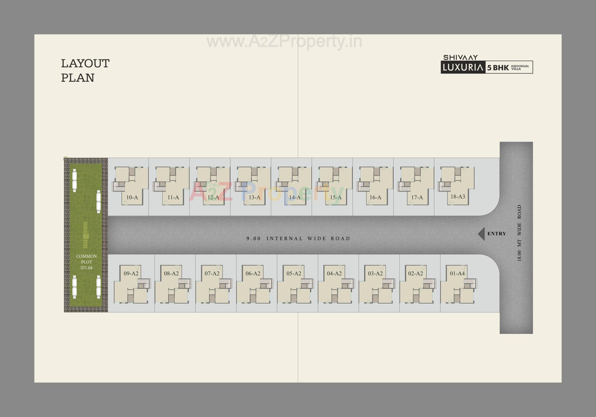 Layout of real estate project Shivaay Luxuria located at Chhani, Vadodara, Gujarat